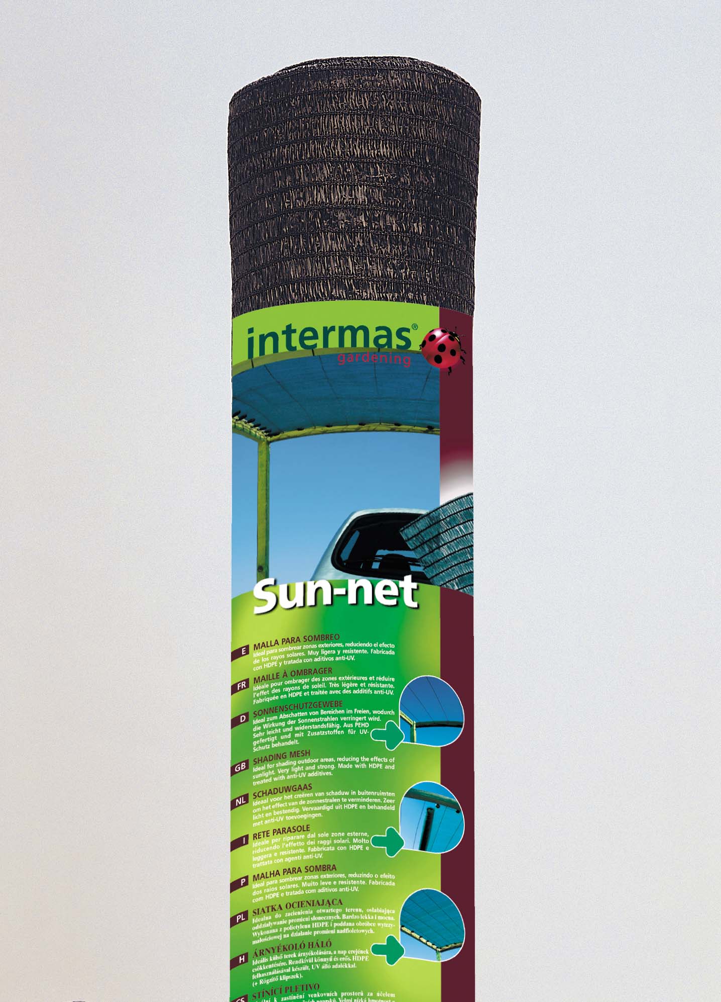 Shading net green Sun-Net 2x100 m