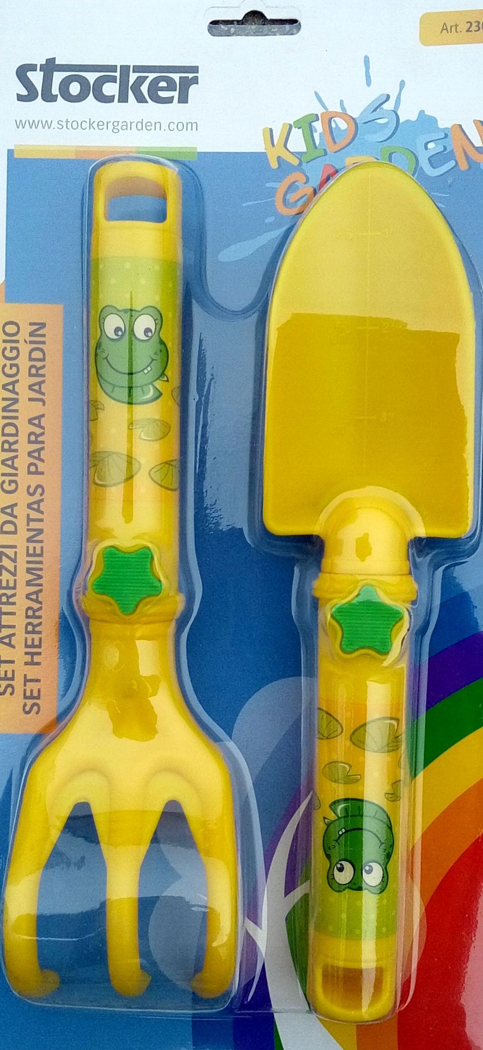 Children's garden tool set of 2 yellow