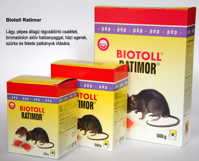 xBiotoll Ratimor rágcsálóirtó pép 125 g