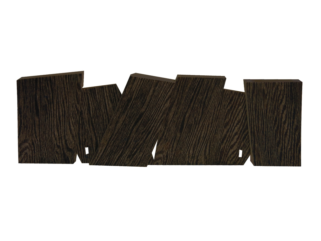 Bed edging wood effect Landart Border 0,2x06 m 4 pcs/pack