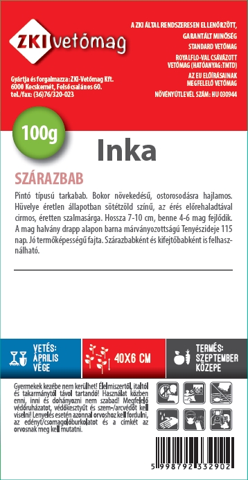 Étkezési szárazbab Inka 100g ZKI