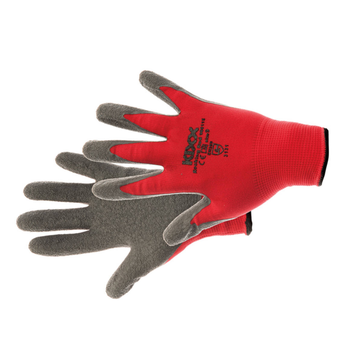 Garden gloves Rocking red nylon, latex red size 6