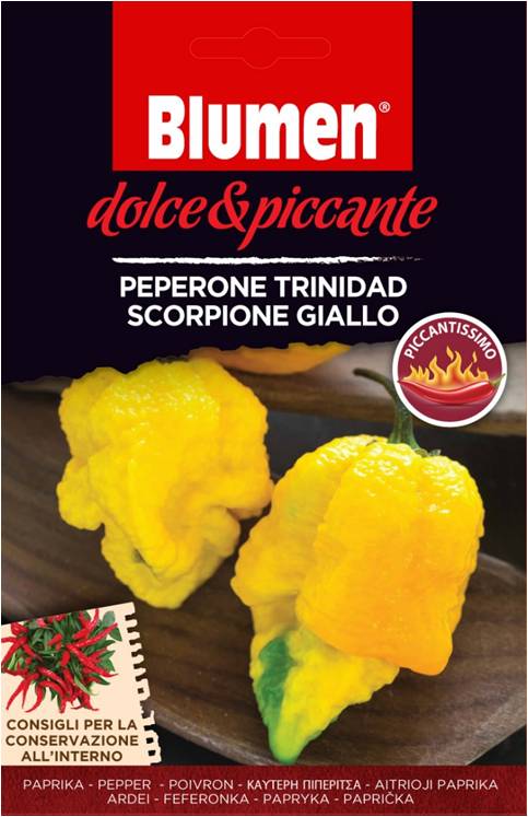 Trinidad yellow scorpion pepperoni - very hot Flowers (approx. 10-20 grains)