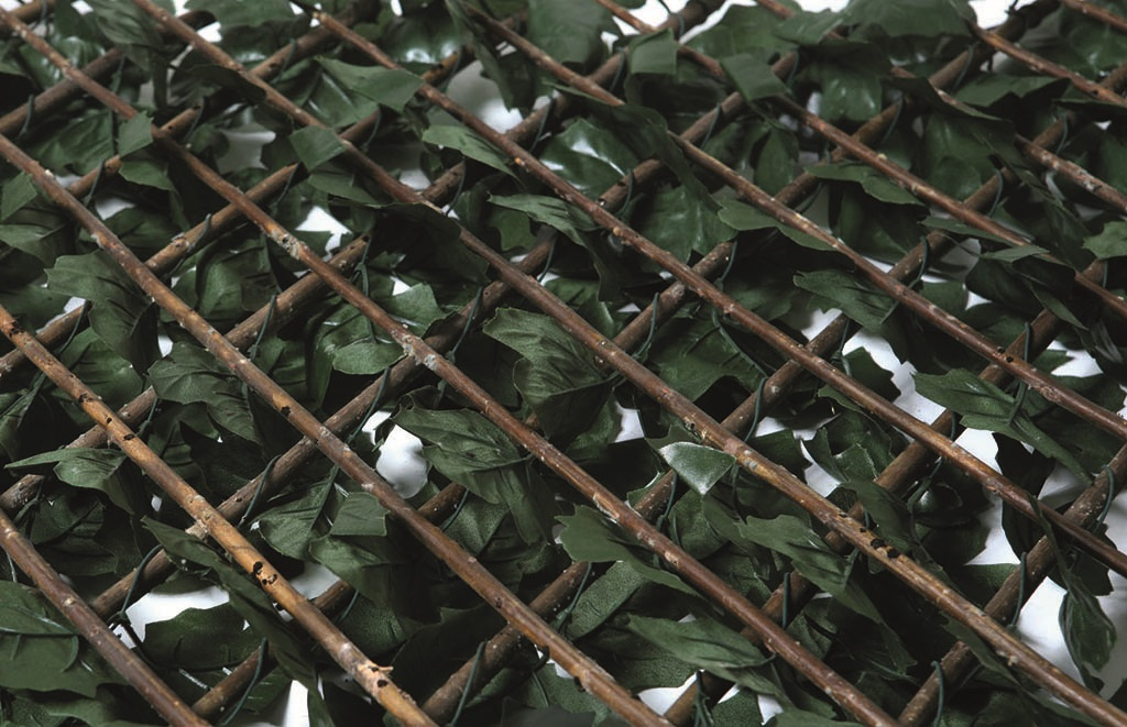 Kihúzható fűzfa apácarács műanyag levelekkel TRELLIWILLOW HEDRA zöld-barna 1 x 2 m