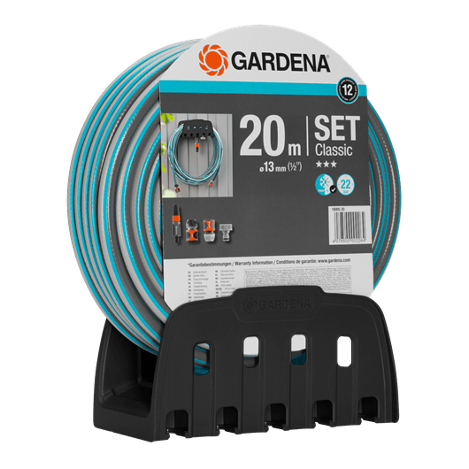 Wall mounted hose holder 20 m with 1/2" hose Gardena