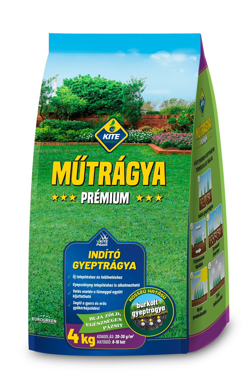 KITE Prémium Starter indító gyeptelepítő trágya (18-20-10+2 Mg) 4 kg