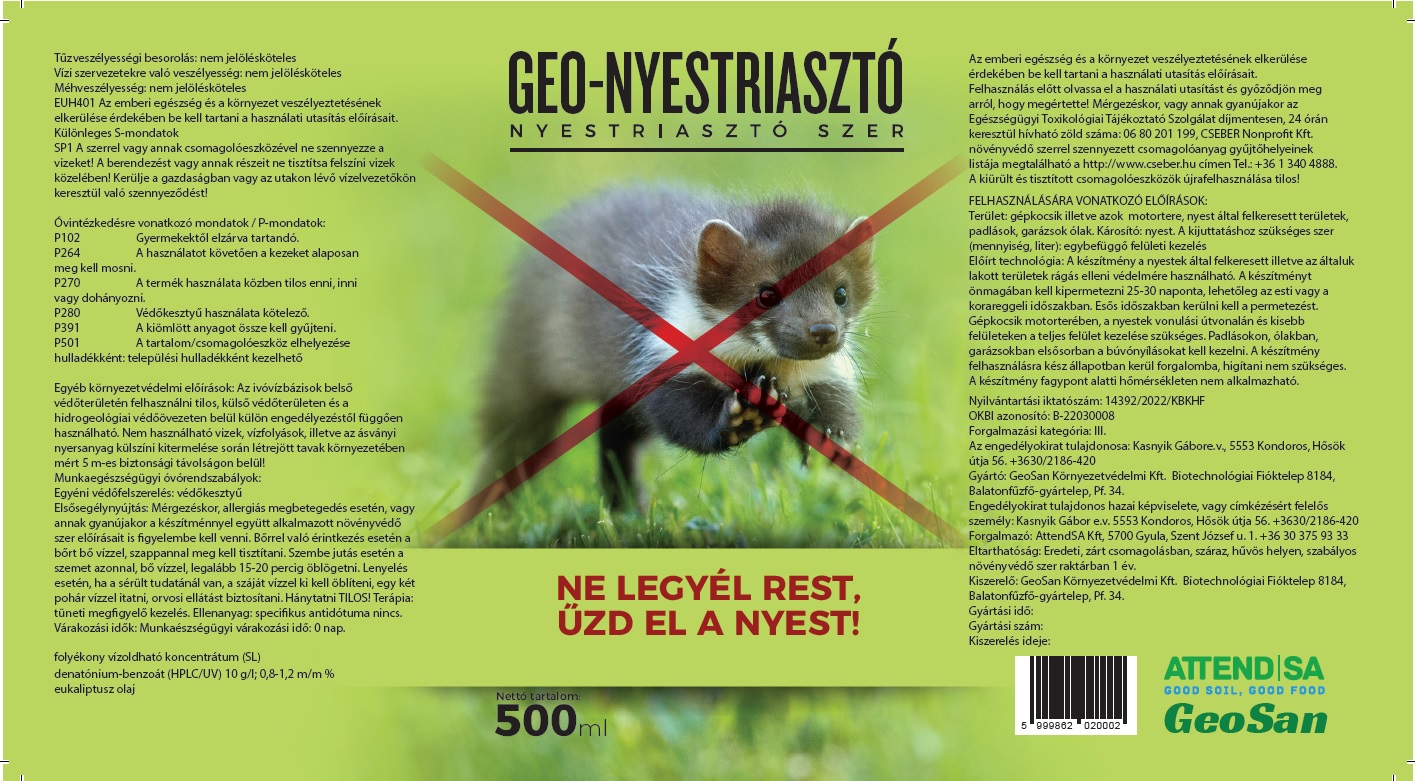 Geo Nyestriasztó 500 ml