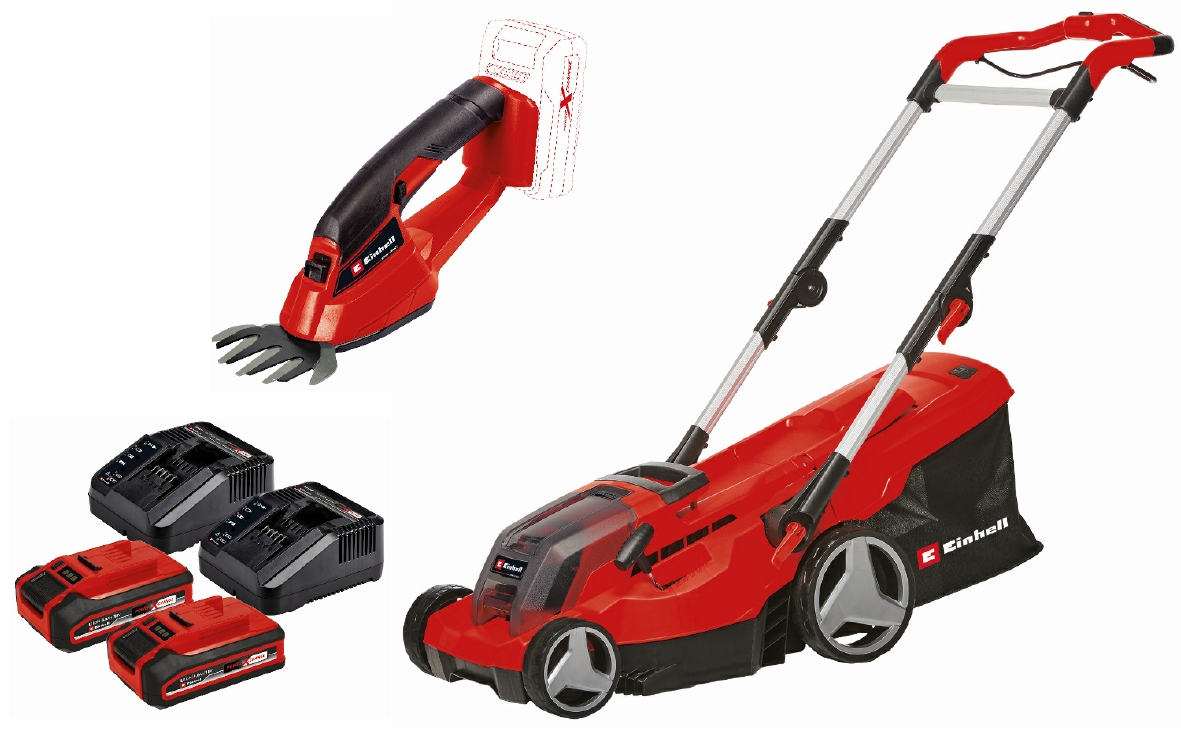 Einhell Battery-powered lawn mower GE-CM 36/37 Li Set (2x3,0Ah)