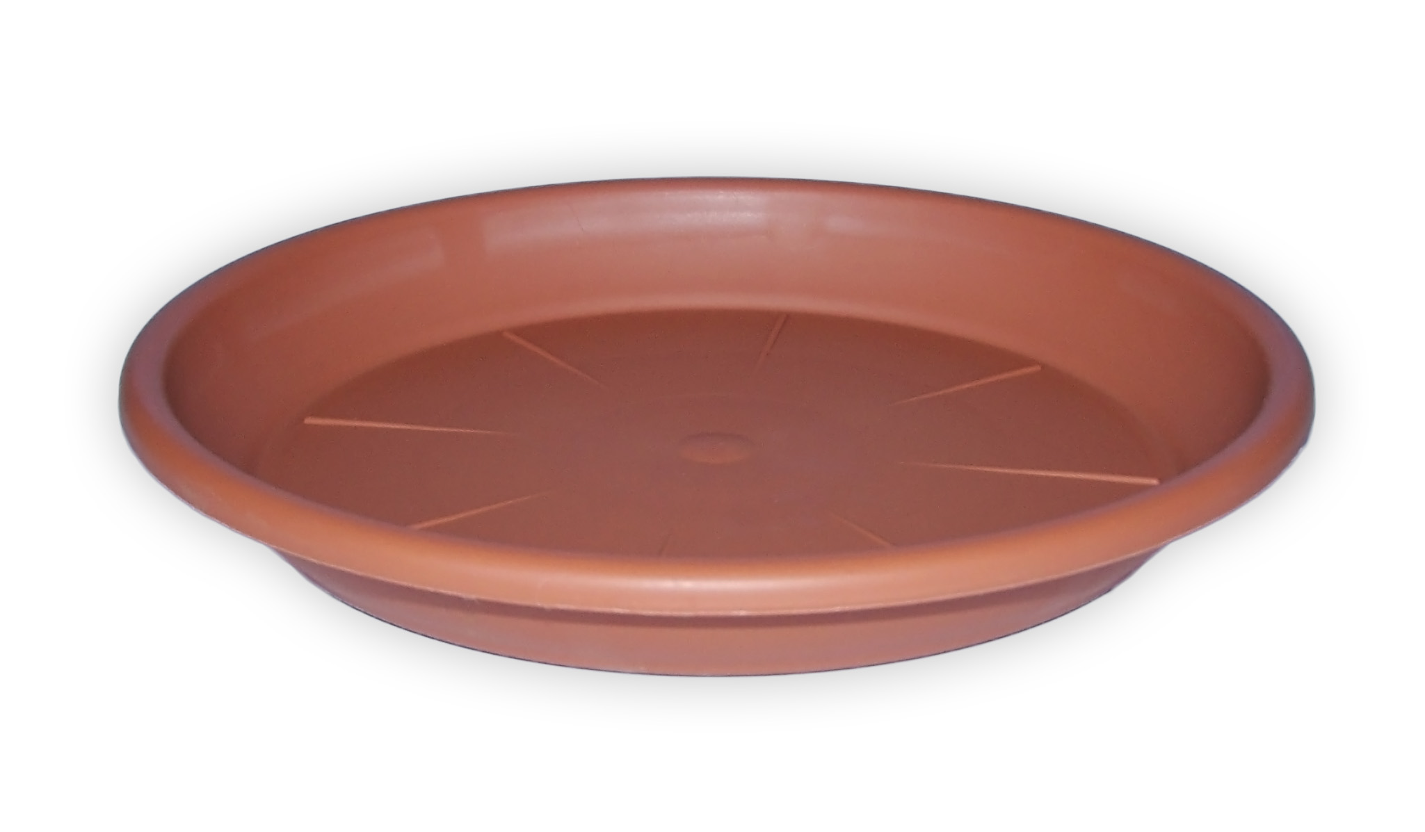 Plastic terracotta terracotta carrot plate with ribs 37 cm