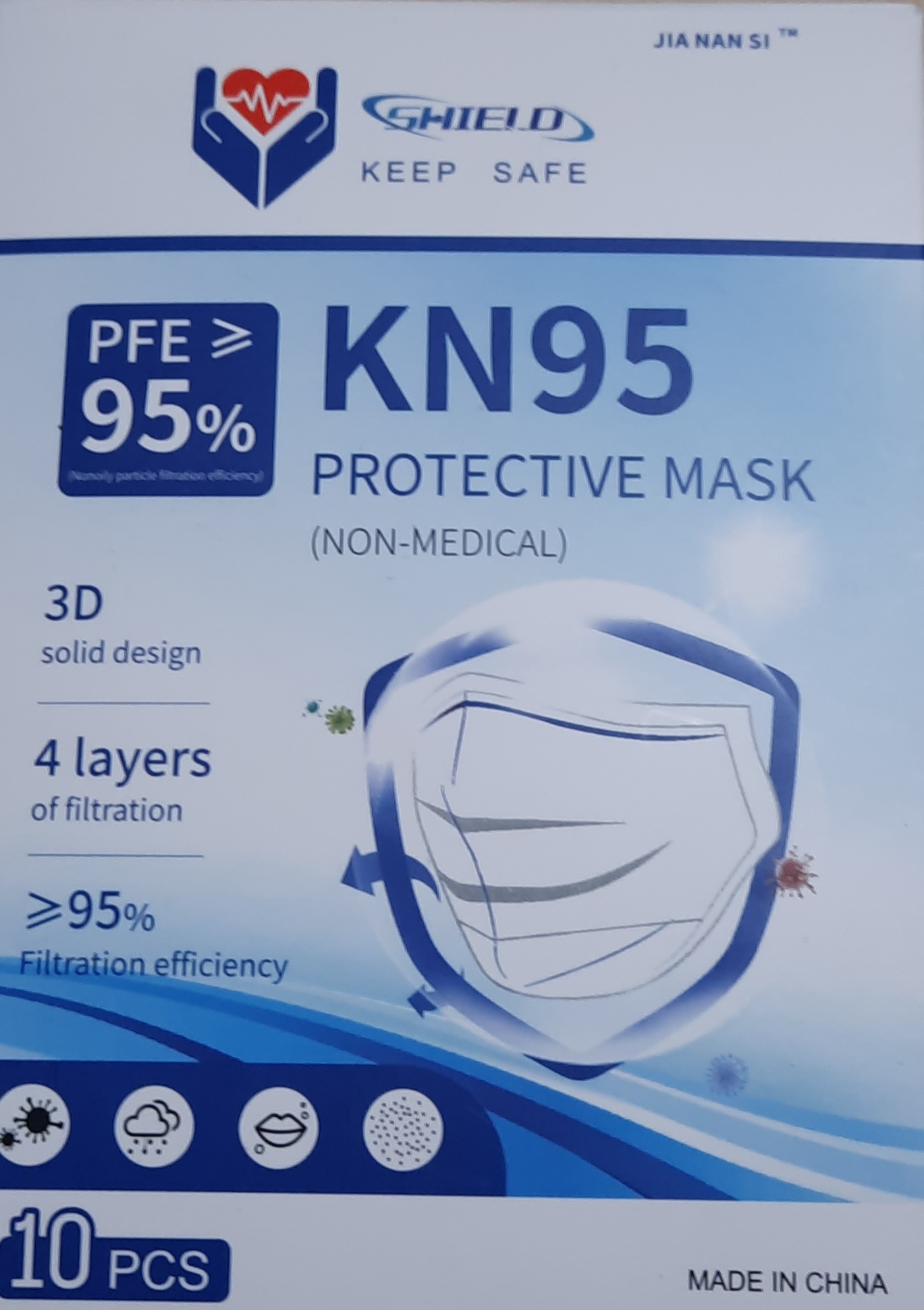 Powder mask KN95 (FFP2)