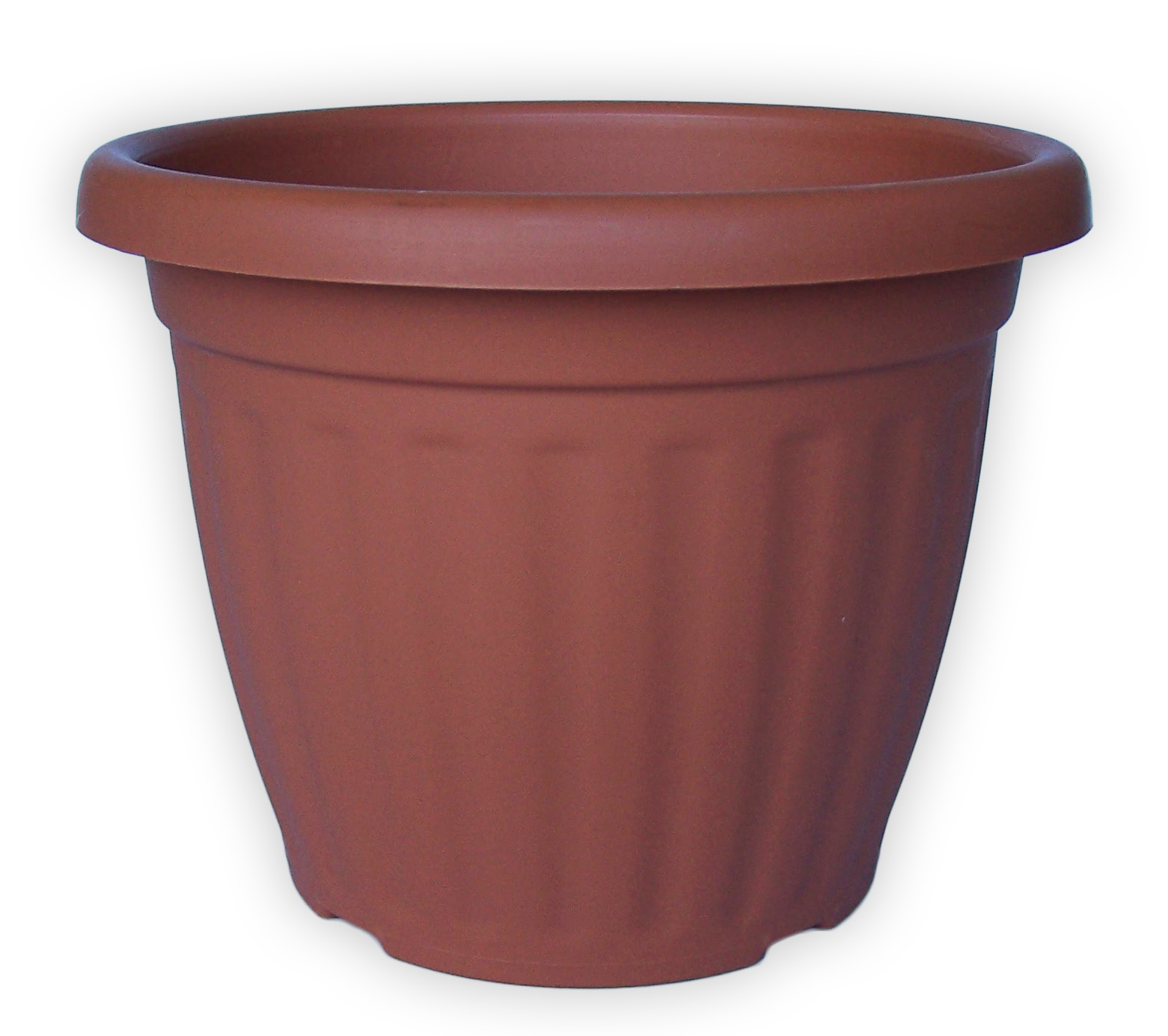 Plastic pots, ribbed terracotta 40 cm