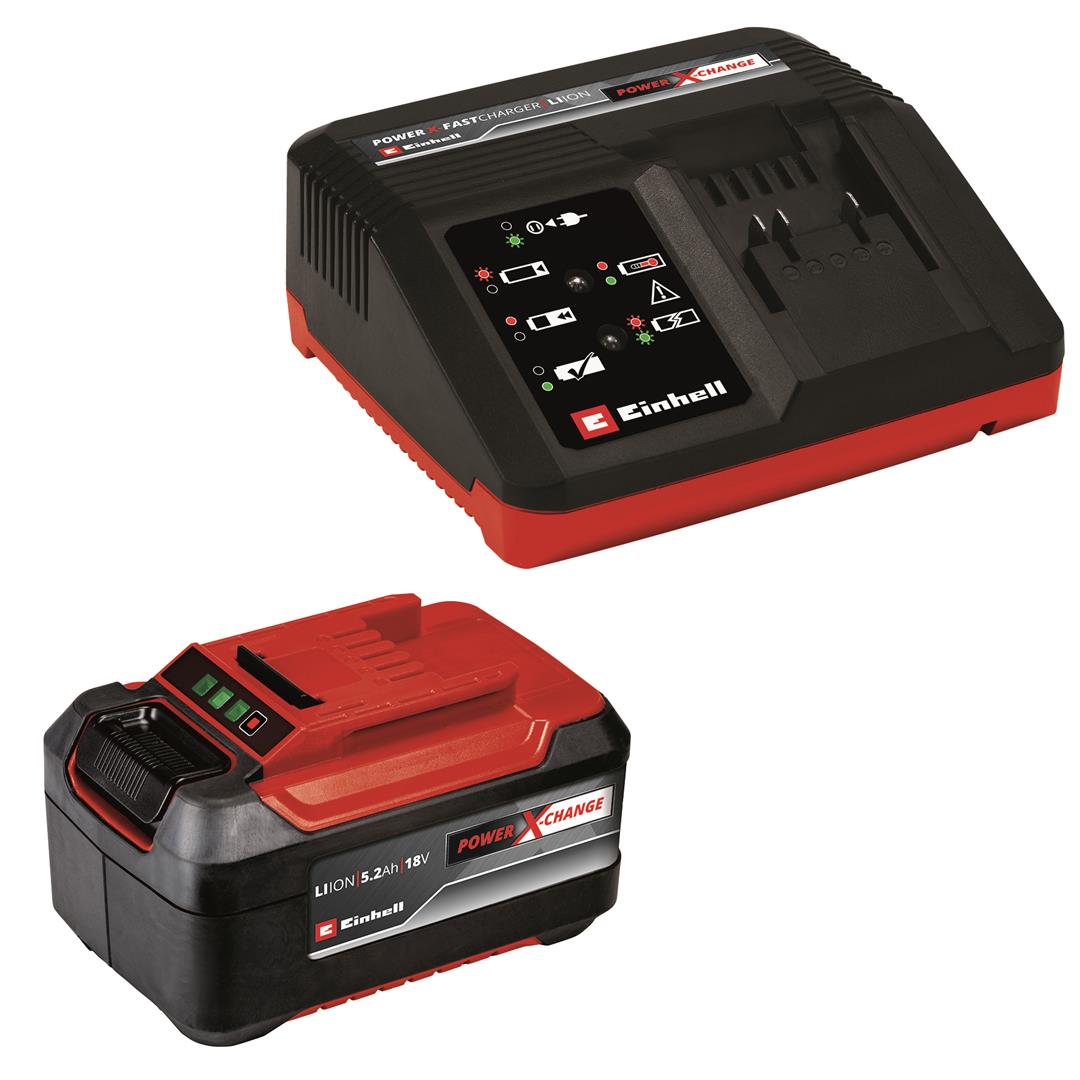 Einhell Battery+ Fastcharger 5,2Ah &amp; 4A Fastcharger