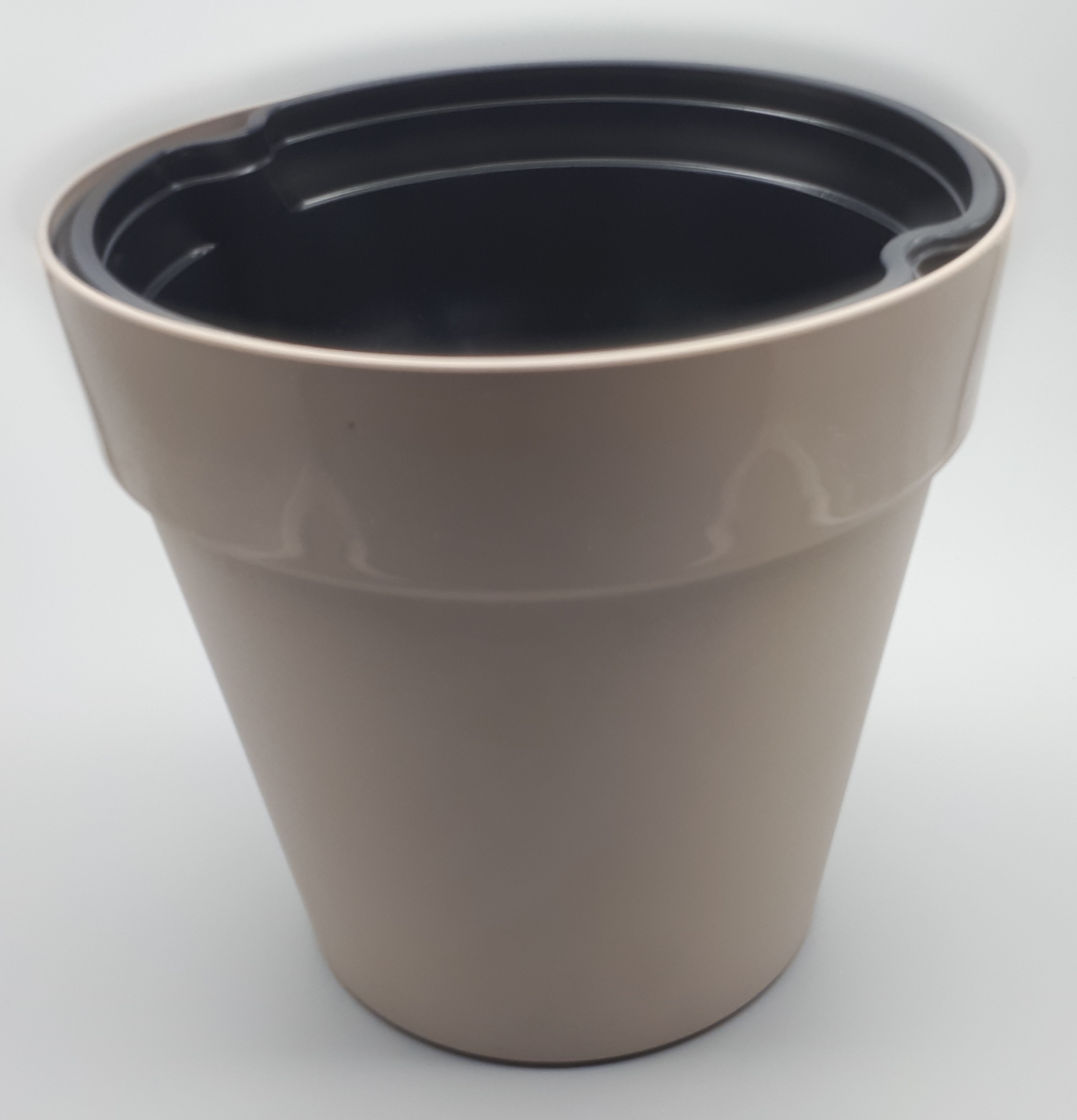 Decor pot greyish brown 28