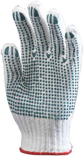 Safety gloves double fibre, polka dot 4348