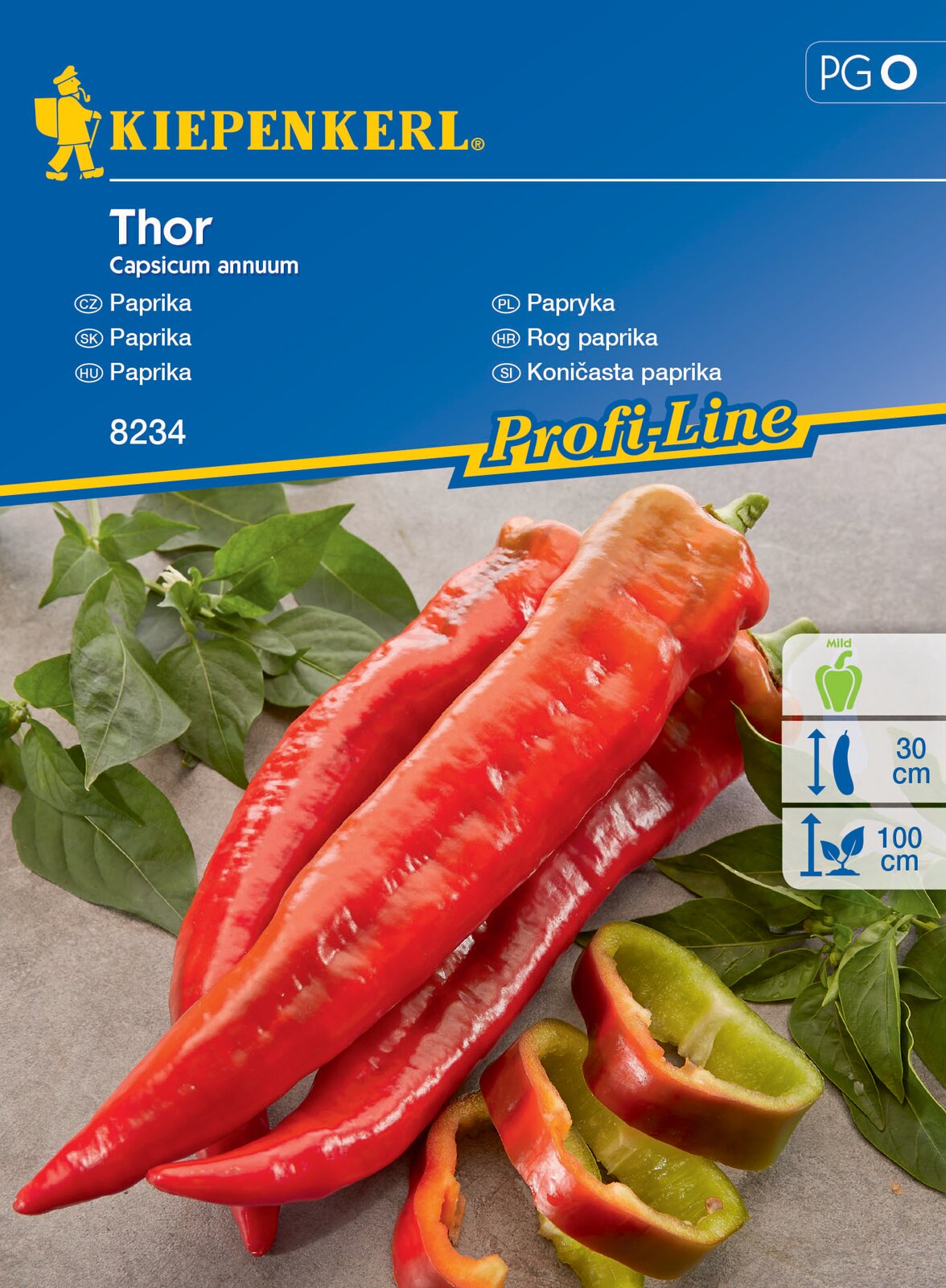 Étkezési paprika hegyes Thor F1 Kiepenkerl kb. 7 db mag