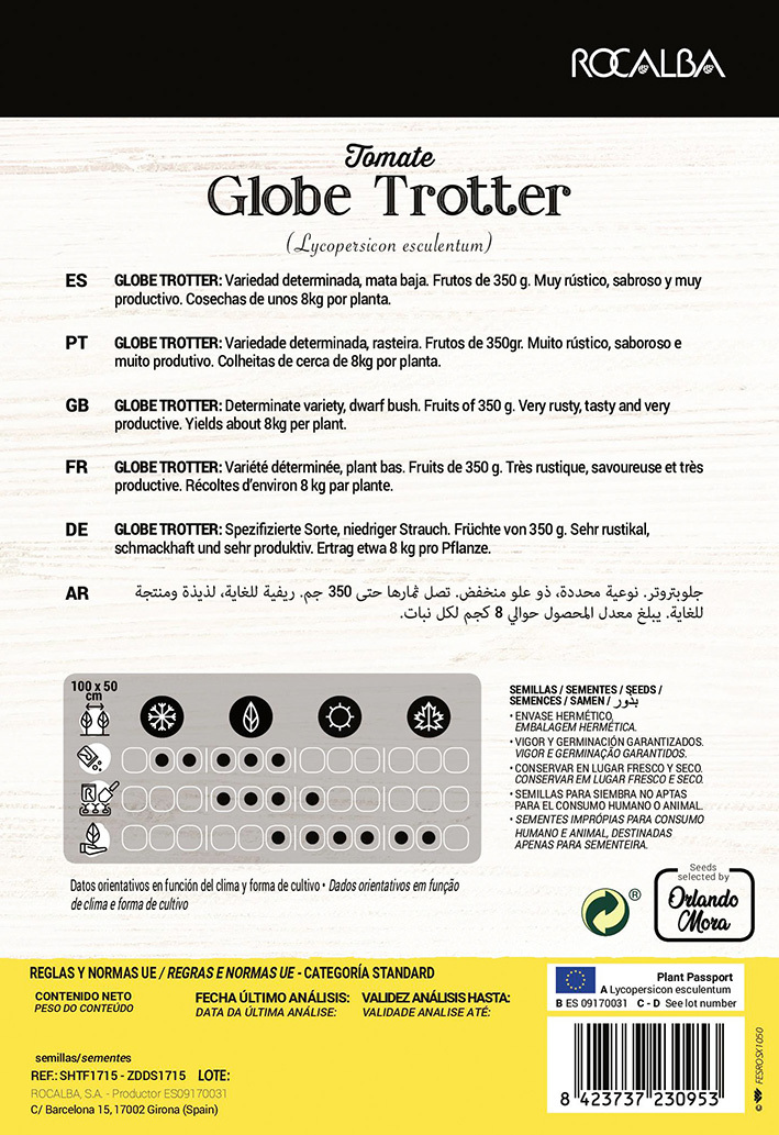 Paradicsom Globe Trotter (Farmer) Rocalba 20 szem