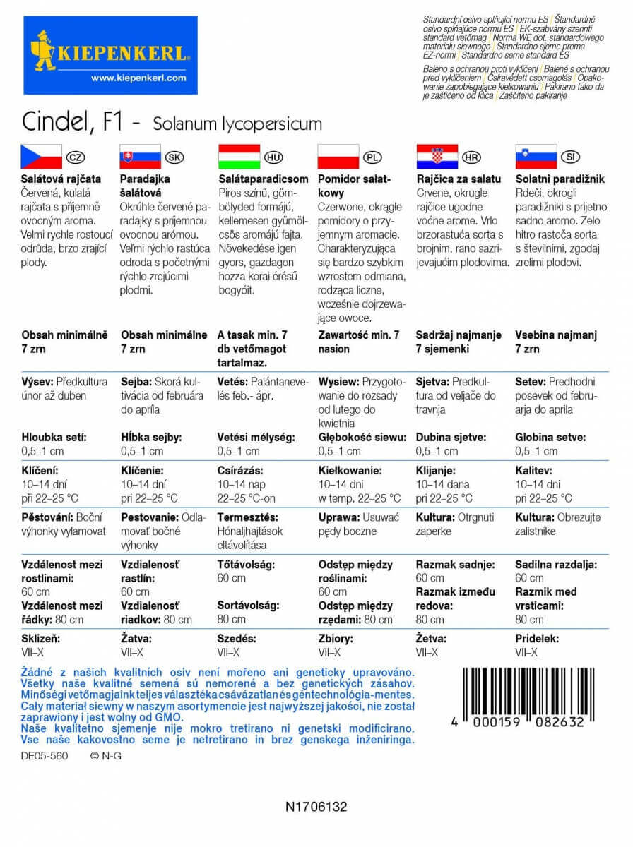 Lettuce tomatoes Cindel 7 seeds Kiepenkerl