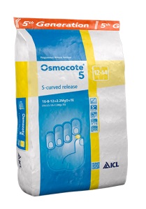 Osmocote 5 S-Curved 12-14 hónapos Nitrogénes 16-08-12+2MgO+TE 25 kg