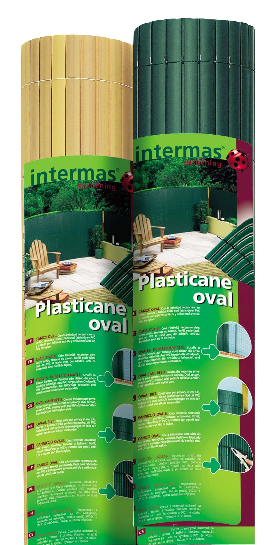Oval plastic canvas Plasticane Oval green 2x3 m