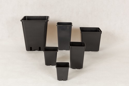 Plastic square pots 9x9x10 EX cm