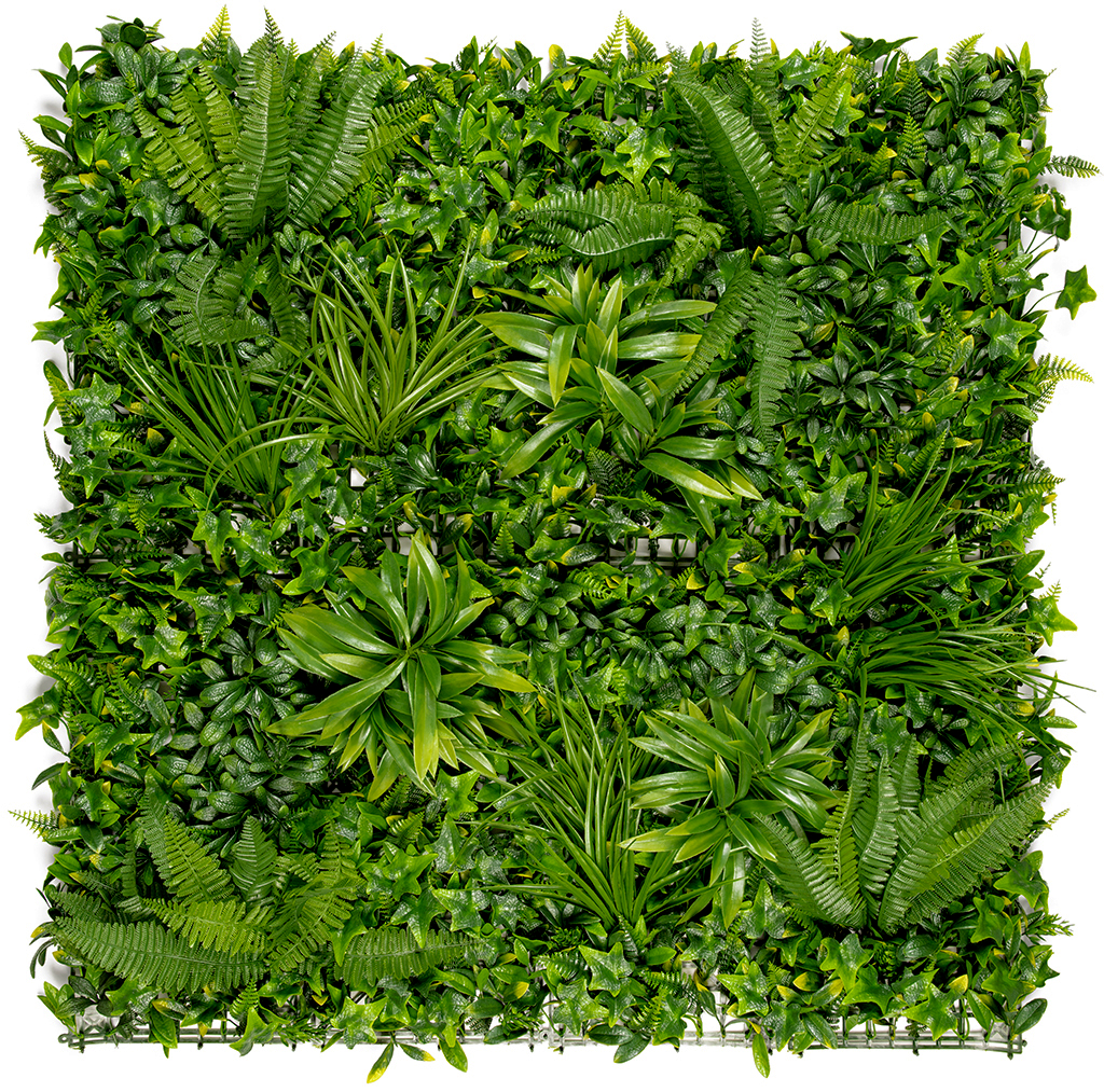 Green Wall with Tropical Plants Vertical Tropic 1x1 m