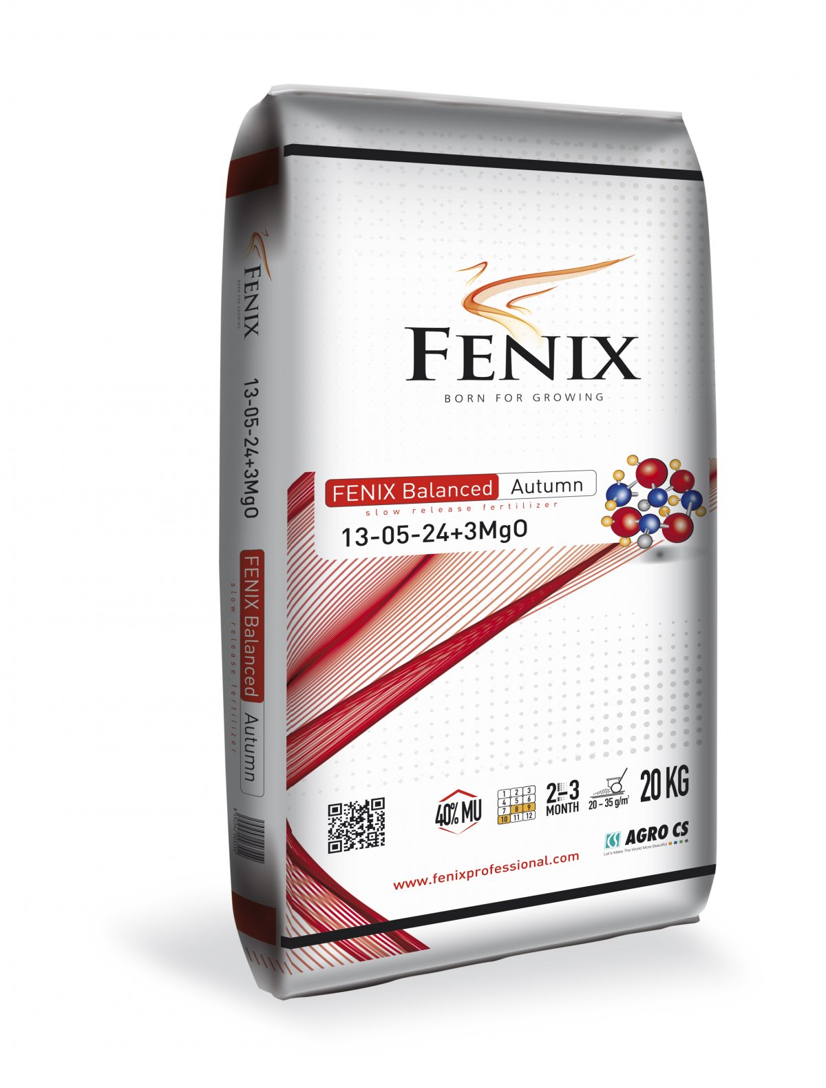 Fenix Balanced Autumn őszi gyeptrágya 13-5-24+3 Mg 2-3 hónap 20 kg