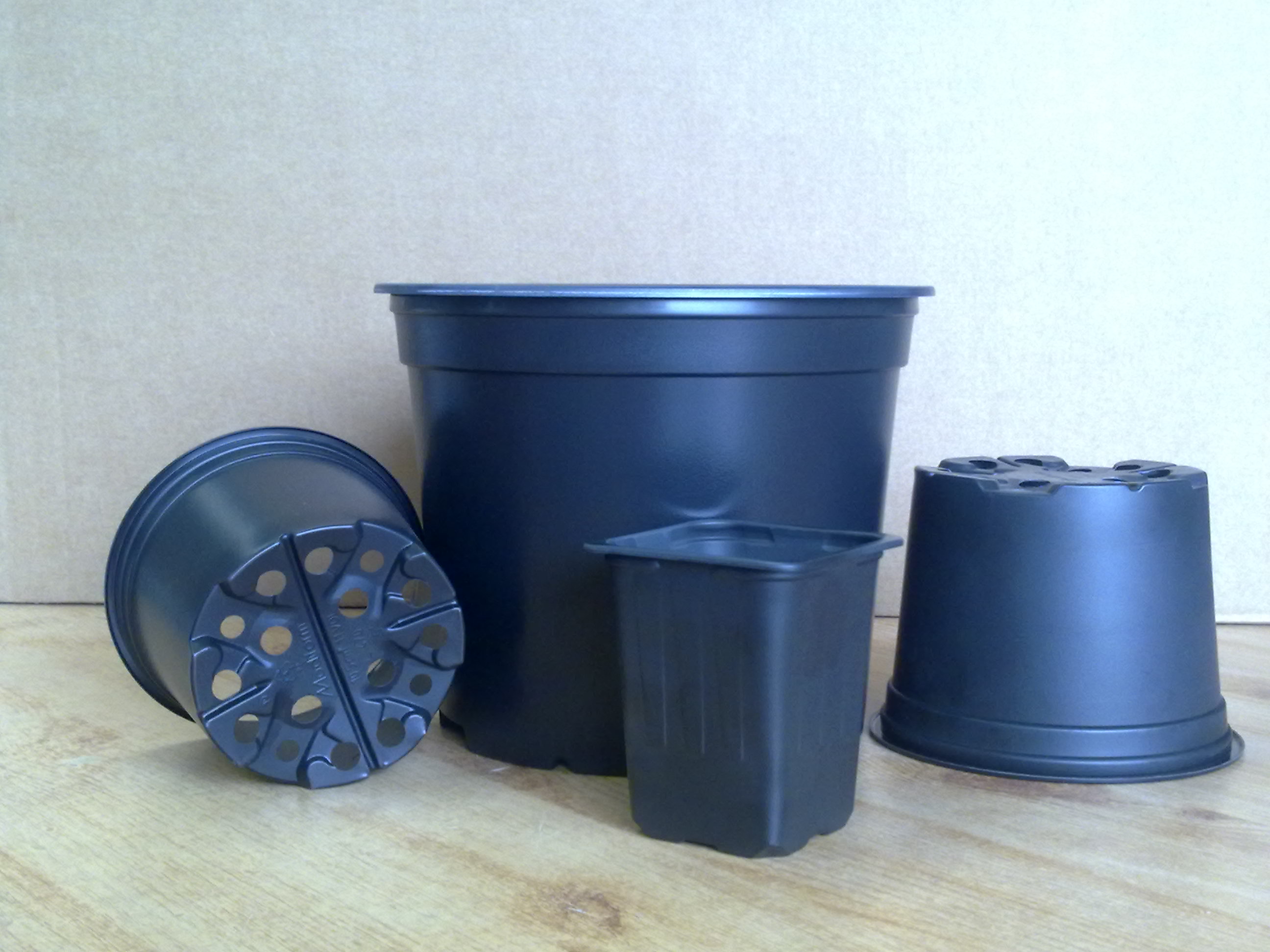 Plastic pots black 10,5 cm (1960 pcs/carton) Pöppelmann