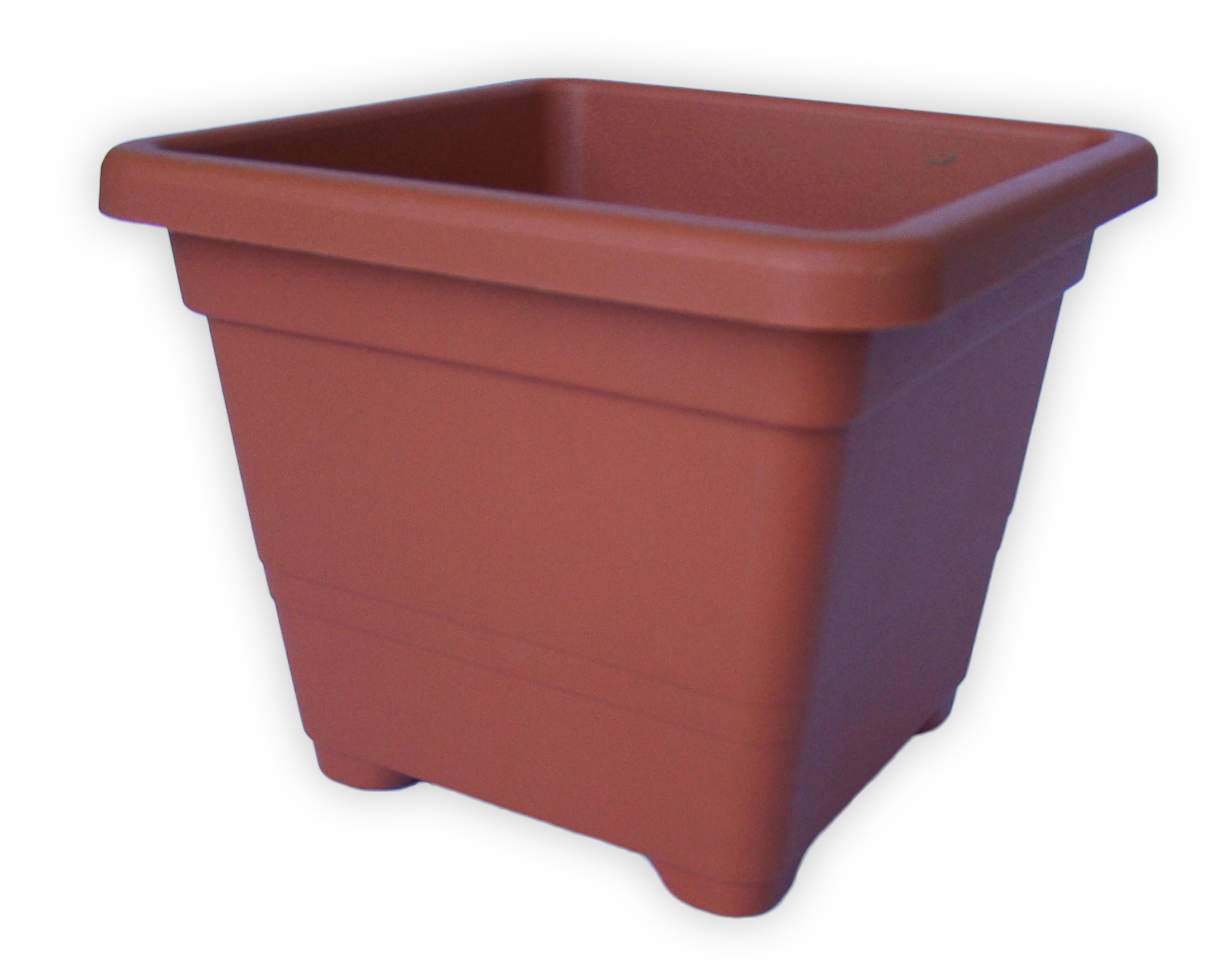 Square terracotta pot 38 cm