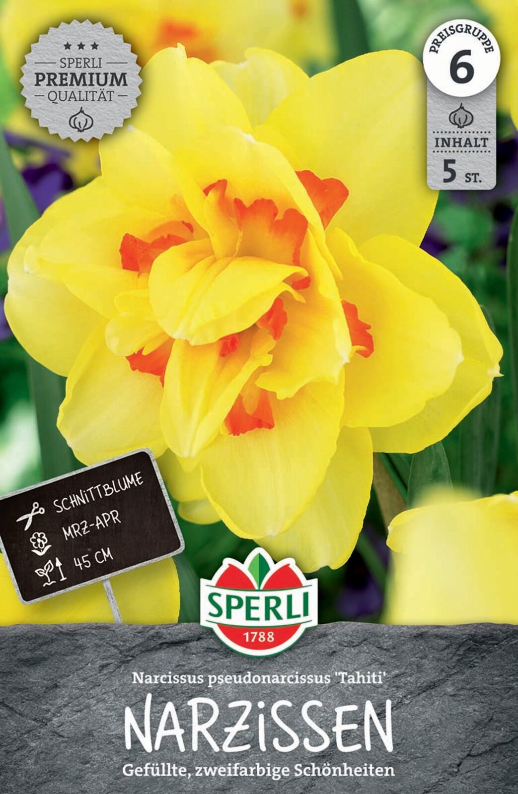 Bulb Daffodil Tahiti 5 bulbs Sperli