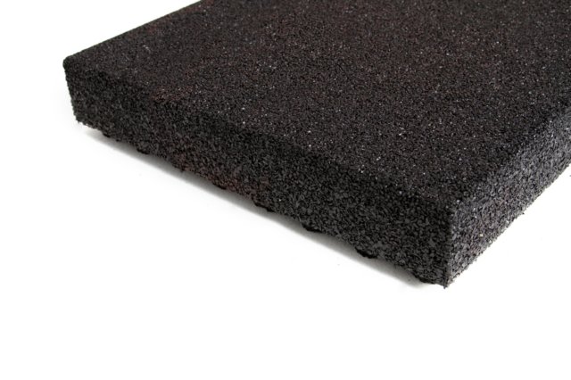 Playground rubber sheet black 30x500x500mm