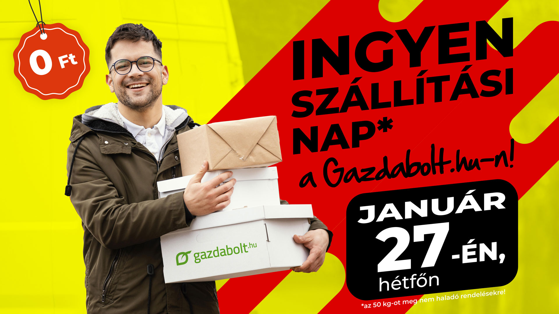 Ingyen szállítás nap a gazdabolt.hu-n 2025. január 27-én!