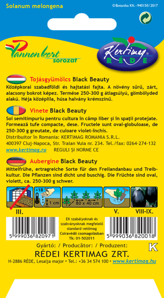 Tojásgyümölcs Black beauty 1g