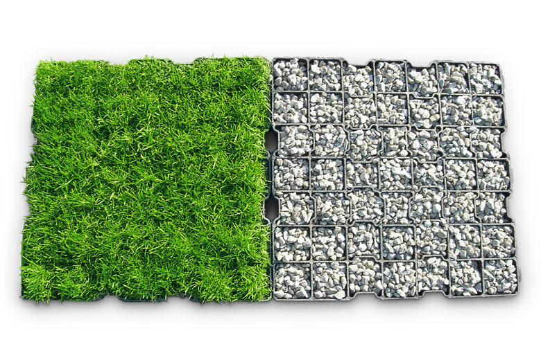 Grass grid 30 black 50x50x3 cm