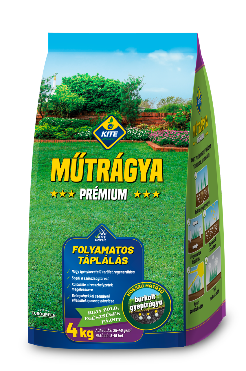 KITE Premium Continuous Lawn Fertilizer (20-5-8+4 Mg+1 Fe) 4 kg
