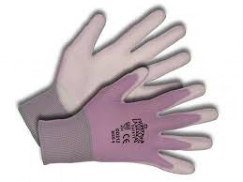 Garden gloves Lovely lilac nylon, pale lilac size 8