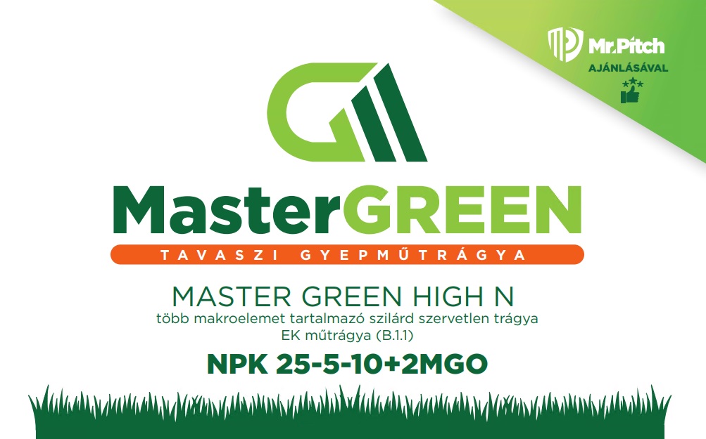 Master Green High N gyeptrágya (25-5-10+2MgO) 20 kg